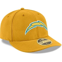 Men's New Era Gold Los Angeles Chargers Omaha Low Profile 59FIFTY Fitted Team Hat