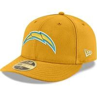 Men's New Era Gold Los Angeles Chargers Omaha Low Profile 59FIFTY Fitted Team Hat