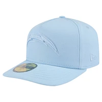 Casquette ajustée A-Frame 59FIFTY bleu clair pour homme Los Angeles Chargers de New Era
