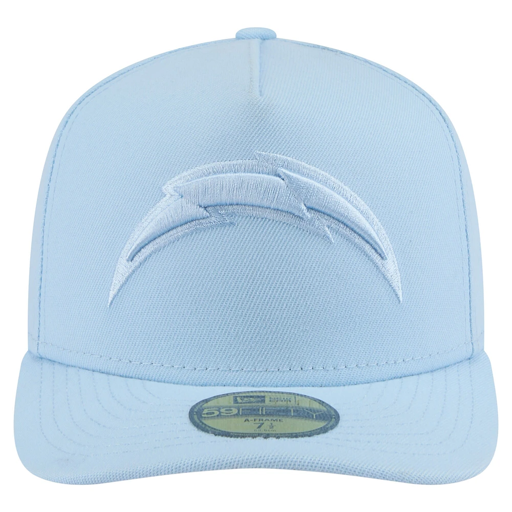 Casquette ajustée A-Frame 59FIFTY bleu clair pour homme Los Angeles Chargers de New Era
