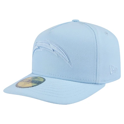 Casquette ajustée A-Frame 59FIFTY bleu clair pour homme Los Angeles Chargers de New Era