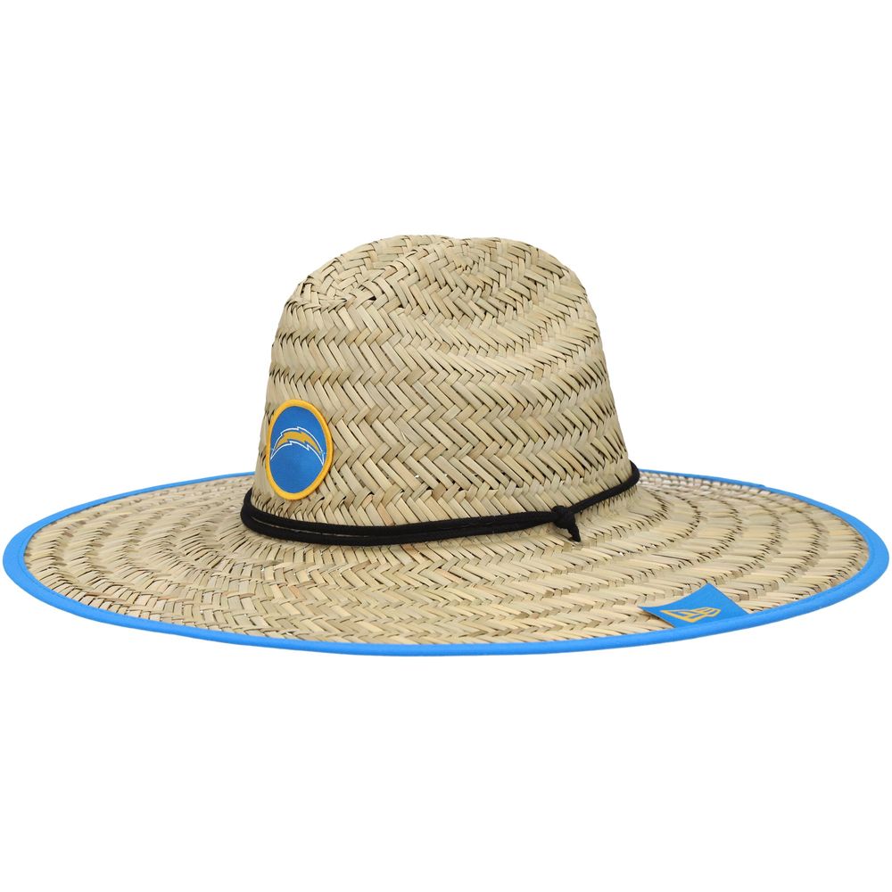 Men's New Era Natural Los Angeles Chargers NFL Training Camp Official Straw Lifeguard Hat