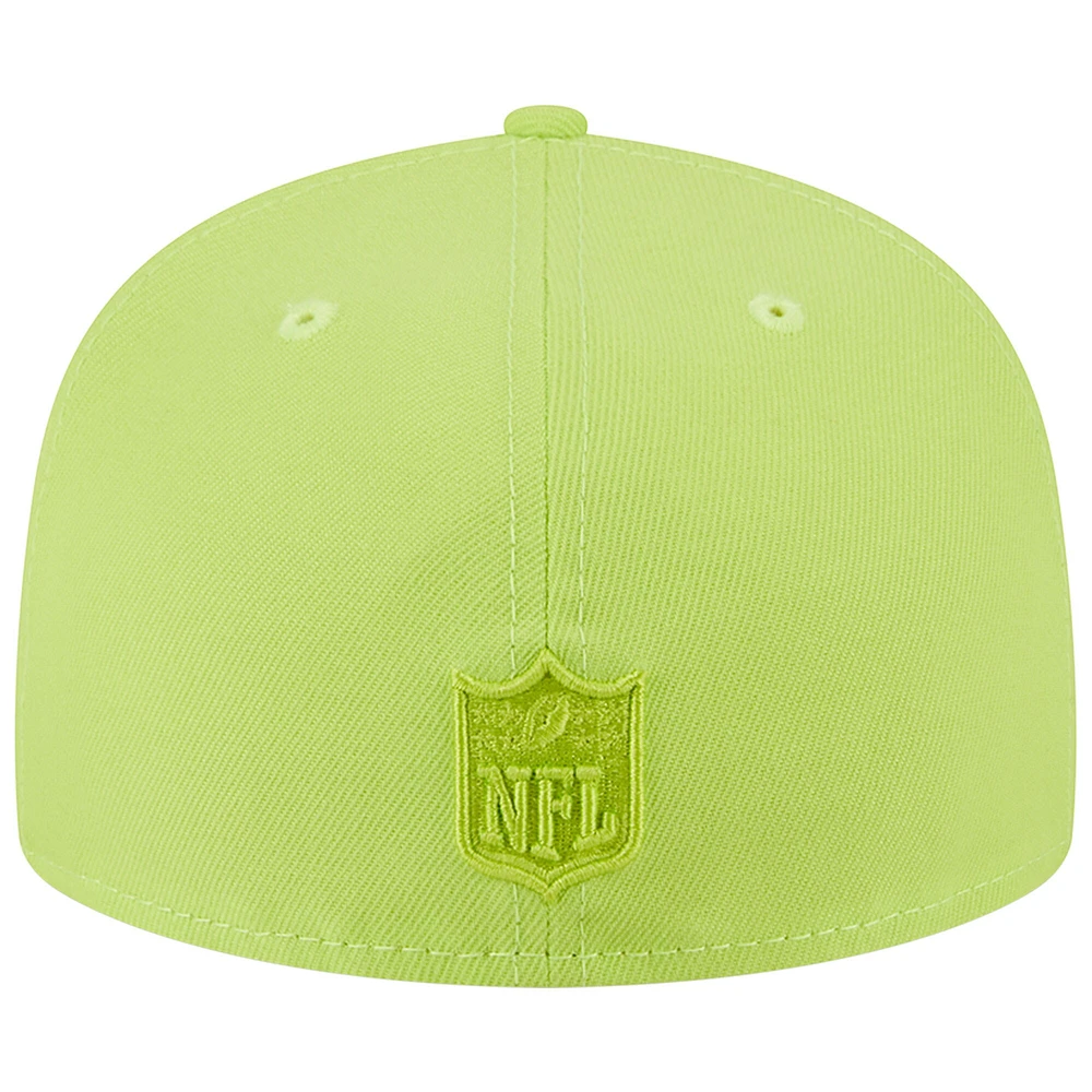 Casquette ajustée New Era Los Angeles Chargers Colour Pack Brights 59FIFTY vert fluo pour homme