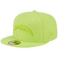 Casquette ajustée New Era Los Angeles Chargers Colour Pack Brights 59FIFTY vert fluo pour homme