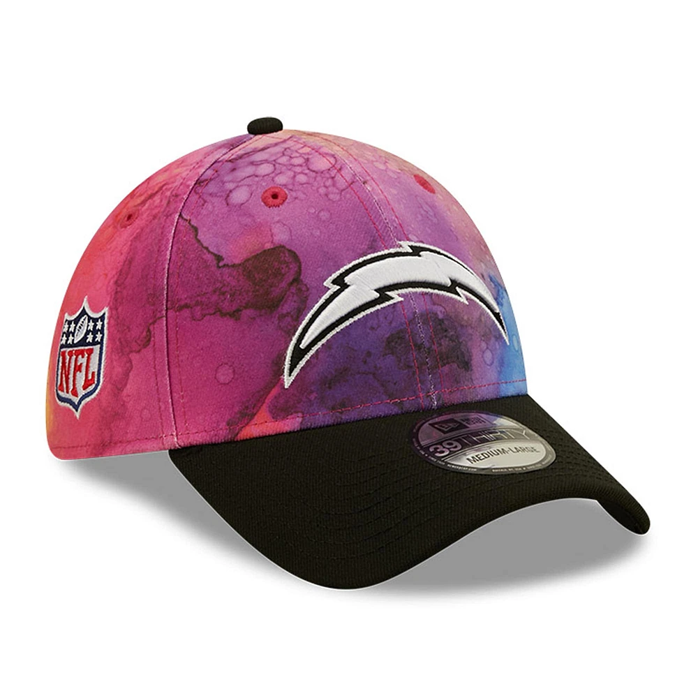 Men's New Era Pink/Black Los Angeles Chargers 2022 NFL Crucial Catch - 39THIRTY Flex Hat