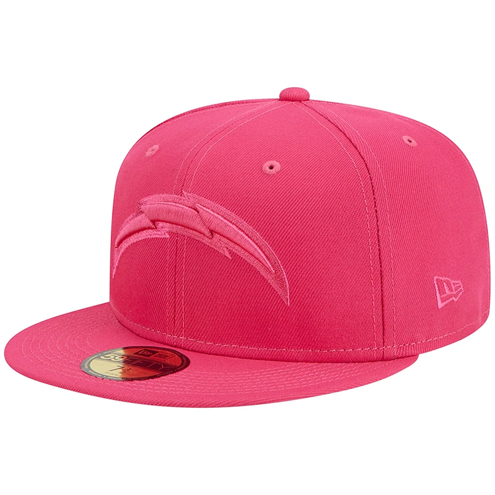 Men's New Era Pink Los Angeles Chargers Color Pack 59FIFTY Fitted Hat