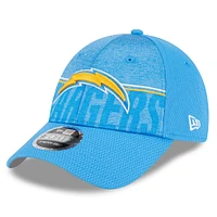 Casquette réglable New Era Los Angeles Chargers 2023 NFL Training Camp 9FORTY bleu poudré pour homme