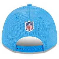 Casquette réglable New Era Los Angeles Chargers 2023 NFL Training Camp 9FORTY bleu poudré pour homme