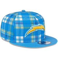 Men's New Era Powder Blue Los Angeles Chargers 2024 Sideline Statement 9FIFTY Snapback Hat