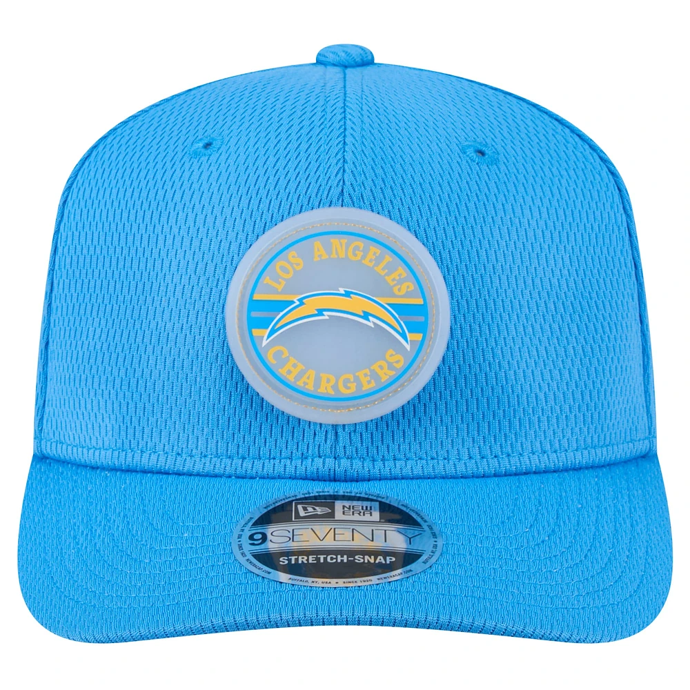 Men's New Era Powder Blue Los Angeles Chargers Adventure Patched 9SEVENTY Stretch-Snap Adjustable Hat