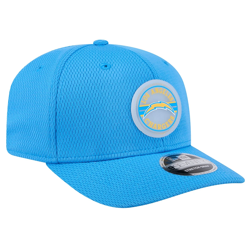 Casquette ajustable extensible à boutons-pression 9SEVENTY Adventure Patched bleu poudre Los Angeles Chargers New Era pour homme