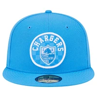 Casquette ajustée à carreaux 59FIFTY bleu poudre Los Angeles Chargers de New Era pour homme