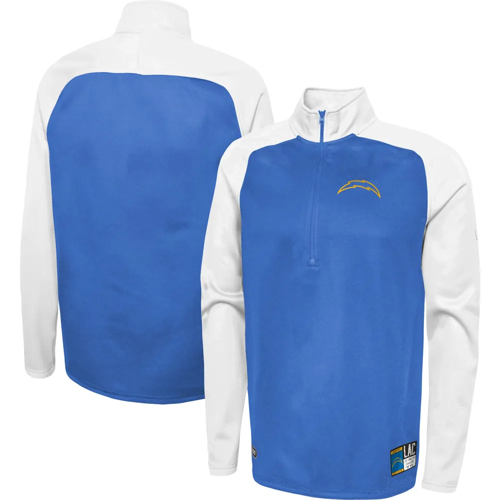 Men's New Era Royal Buffalo Bills Combine Authentic O-Line Raglan Half-Zip  Jacket