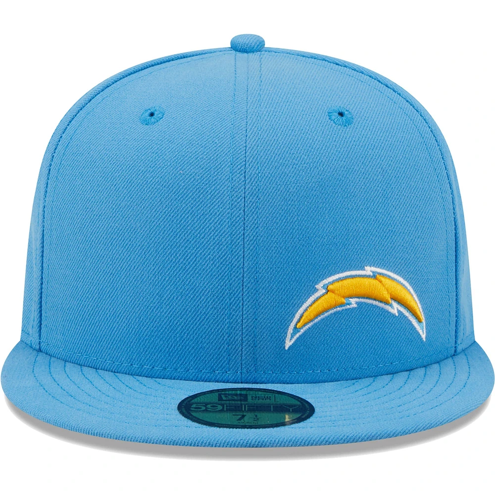 Casquette ajustée 59FIFTY Flawless Chargers Los Angeles New Era bleu poudré pour homme