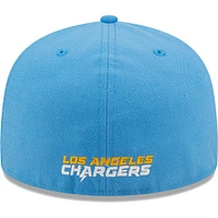 Casquette ajustée 59FIFTY Flawless Chargers Los Angeles New Era bleu poudré pour homme