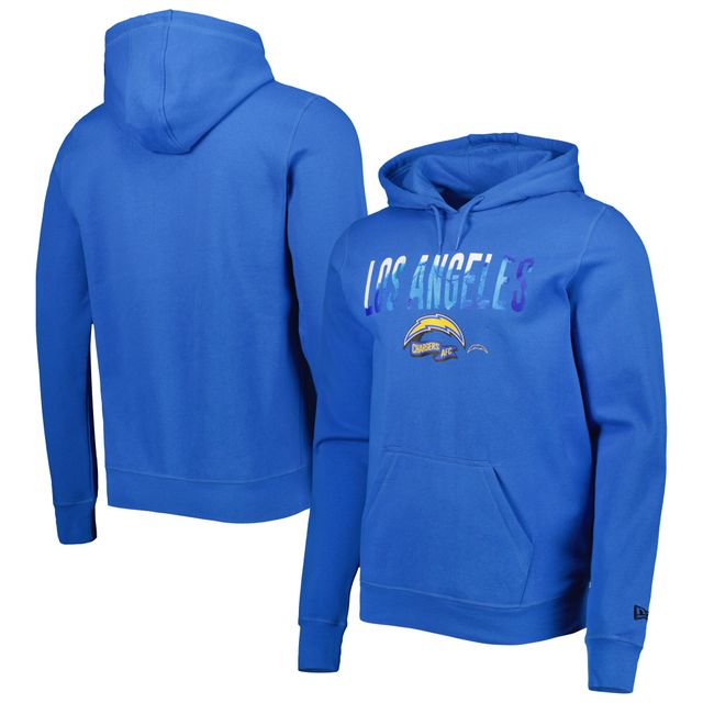 Sweat à capuche bleu poudré Los Angeles Chargers Ink Dye New Era pour homme