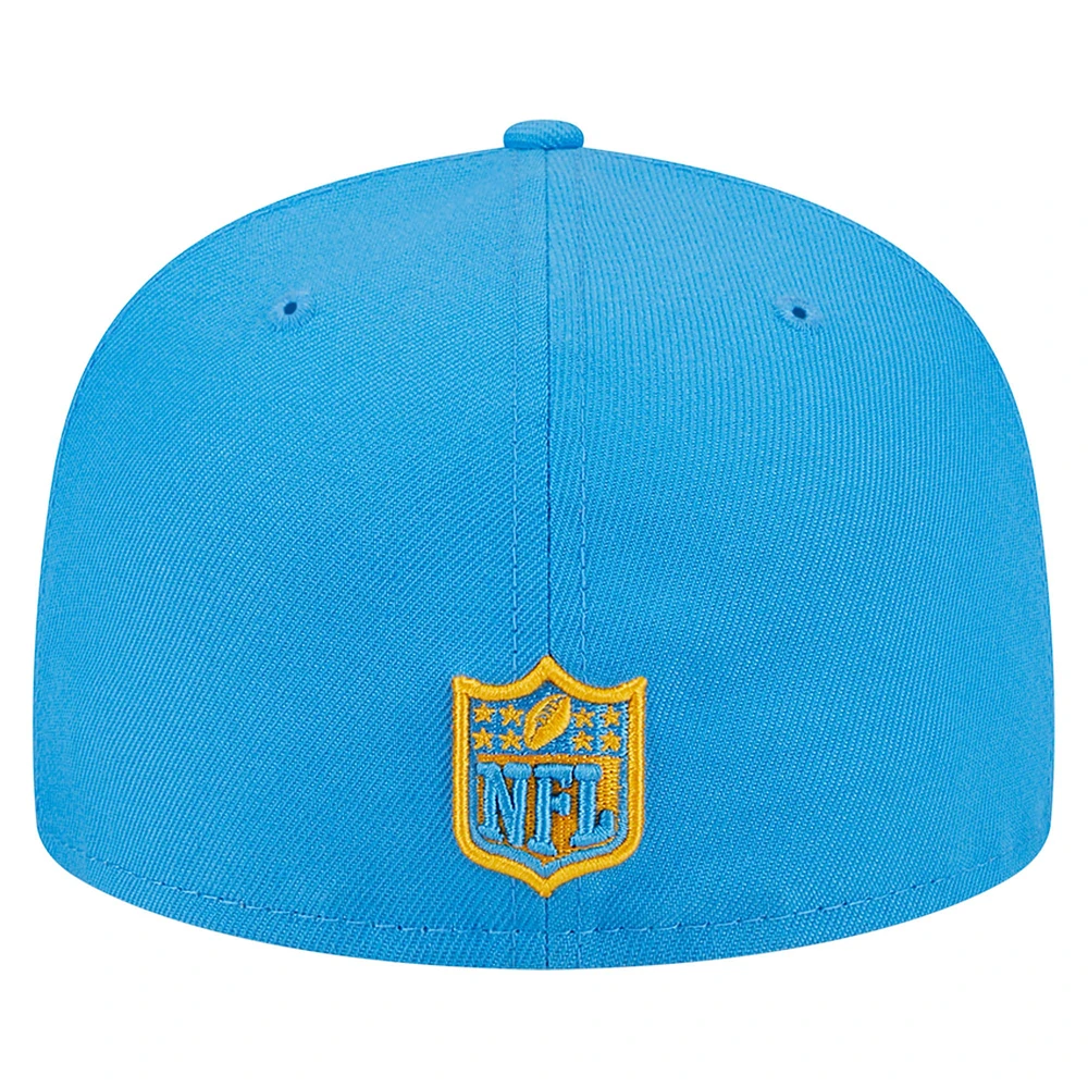 Casquette ajustée 59FIFTY Main Los Angeles Chargers New Era bleu poudré pour homme