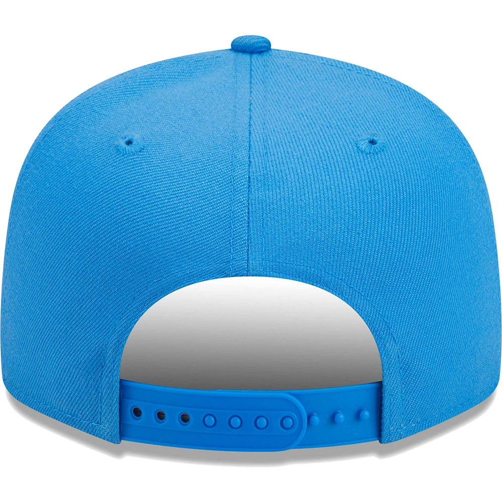 Casquette Snapback 9FIFTY pour homme New Era bleu poudré Los Angeles Chargers Main Script