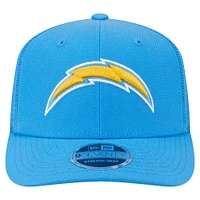 Men's New Era Powder Blue Los Angeles Chargers Main Trucker 9SEVENTY Stretch-Snap Hat