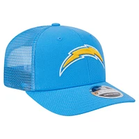 Men's New Era Powder Blue Los Angeles Chargers Main Trucker 9SEVENTY Stretch-Snap Hat