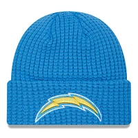 Bonnet en tricot à revers Prime Los Angeles Chargers New Era bleu poudré pour homme