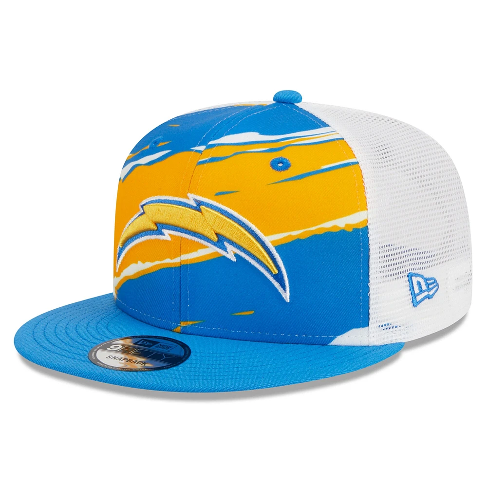 Casquette Snapback 9FIFTY Los Angeles Chargers Tear Trucker New Era bleu poudré pour homme