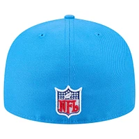 Men's New Era Powder Blue Los Angeles Chargers Throwback Main 59FIFTY Fitted Hat