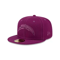 Casquette ajustée 59FIFTY violet Los Angeles Chargers Color Pack pour homme New Era