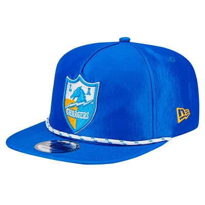 Men's New Era Royal Los Angeles Chargers Throwback Team Rope Golfer Snapback Hat