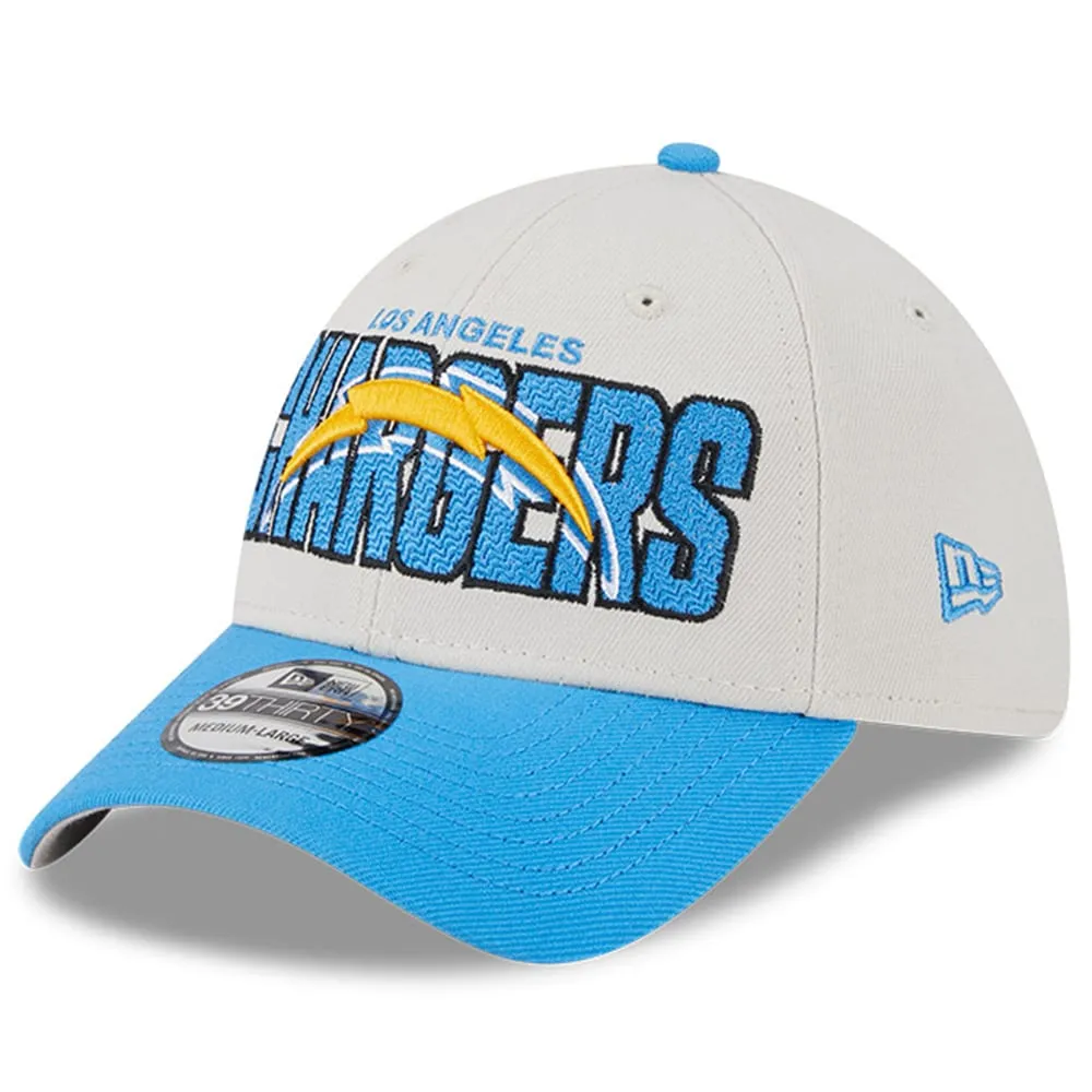 Men's New Era Stone/Powder Blue Los Angeles Chargers 2023 NFL Draft 39THIRTY Flex Hat