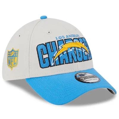 Casquette Flex Los Angeles Chargers 2023 NFL Draft 39THIRTY New Era Stone/Powder Blue pour homme