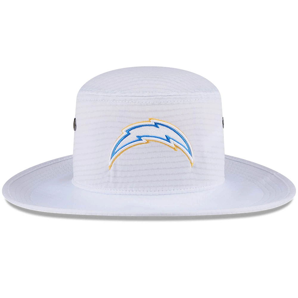 Men's New Era White Los Angeles Chargers 2024 NFL Training Camp Panama Bucket Hat