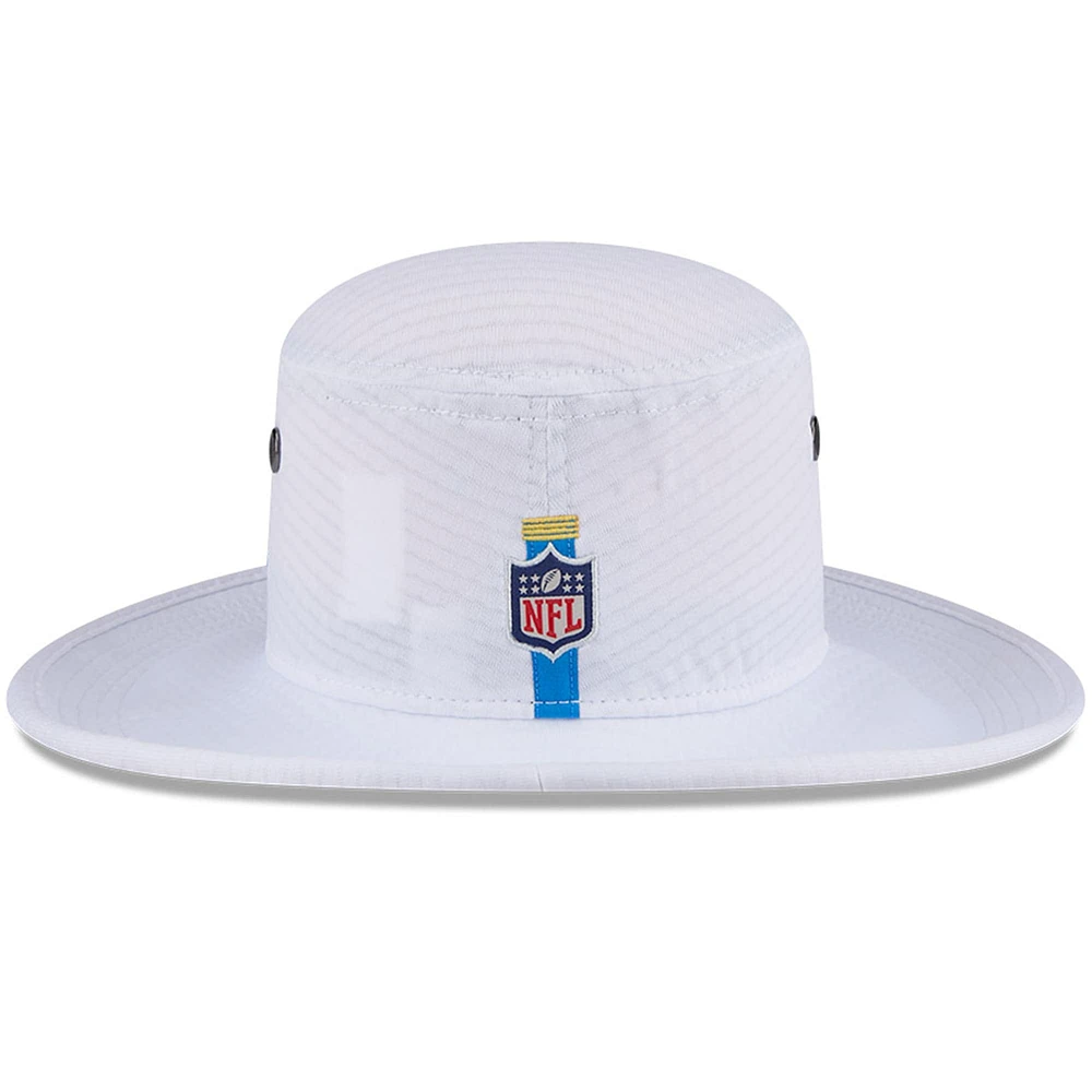 Men's New Era White Los Angeles Chargers 2024 NFL Training Camp Panama Bucket Hat