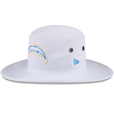 Men's New Era White Los Angeles Chargers 2024 NFL Training Camp Panama Bucket Hat