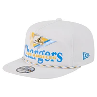 Casquette snapback blanche Los Angeles Chargers Collide Golfer de New Era pour homme