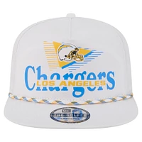 Casquette snapback blanche Los Angeles Chargers Collide Golfer de New Era pour homme