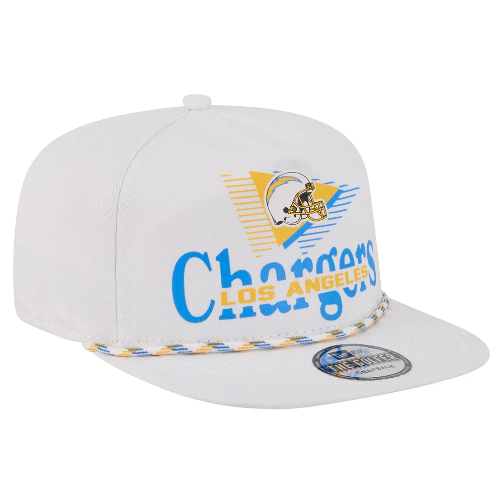 Casquette snapback blanche Los Angeles Chargers Collide Golfer de New Era pour homme