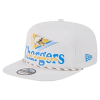 Casquette snapback blanche Los Angeles Chargers Collide Golfer de New Era pour homme