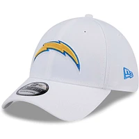 Men's New Era White Los Angeles Chargers Main 39THIRTY Flex Hat