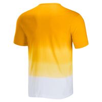 Men's NFL x Darius Rucker Collection by Fanatics Gold/White Los Angeles Chargers Dip Dye Pocket T-Shirt