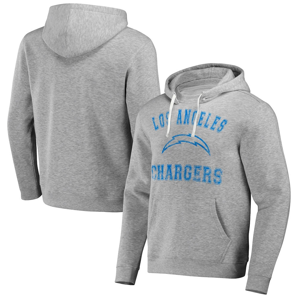 Sweat à capuche pour homme de la collection NFL x Darius Rucker Fanatics Heather Gray Los Angeles Chargers Coaches