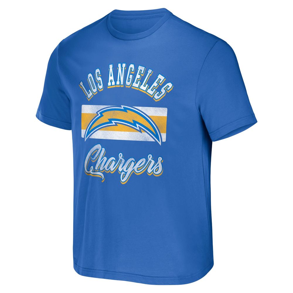 Men's NFL x Darius Rucker Collection by Fanatics Powder Blue Los Angeles Chargers Stripe T-Shirt