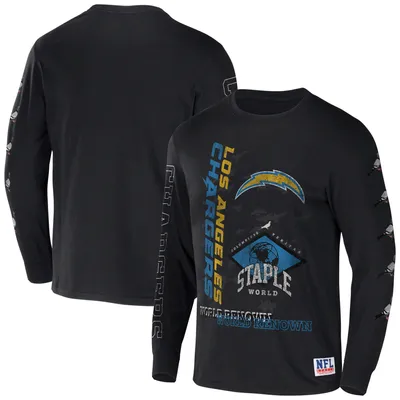 Los Angeles Chargers NFL x Staple World Renowned Long Sleeve T-Shirt - Black