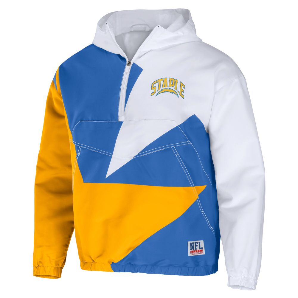 Staple Men's NFL x Staple Blue Los Angeles Chargers All Over Print  Quarter-Zip Pullover Jacket