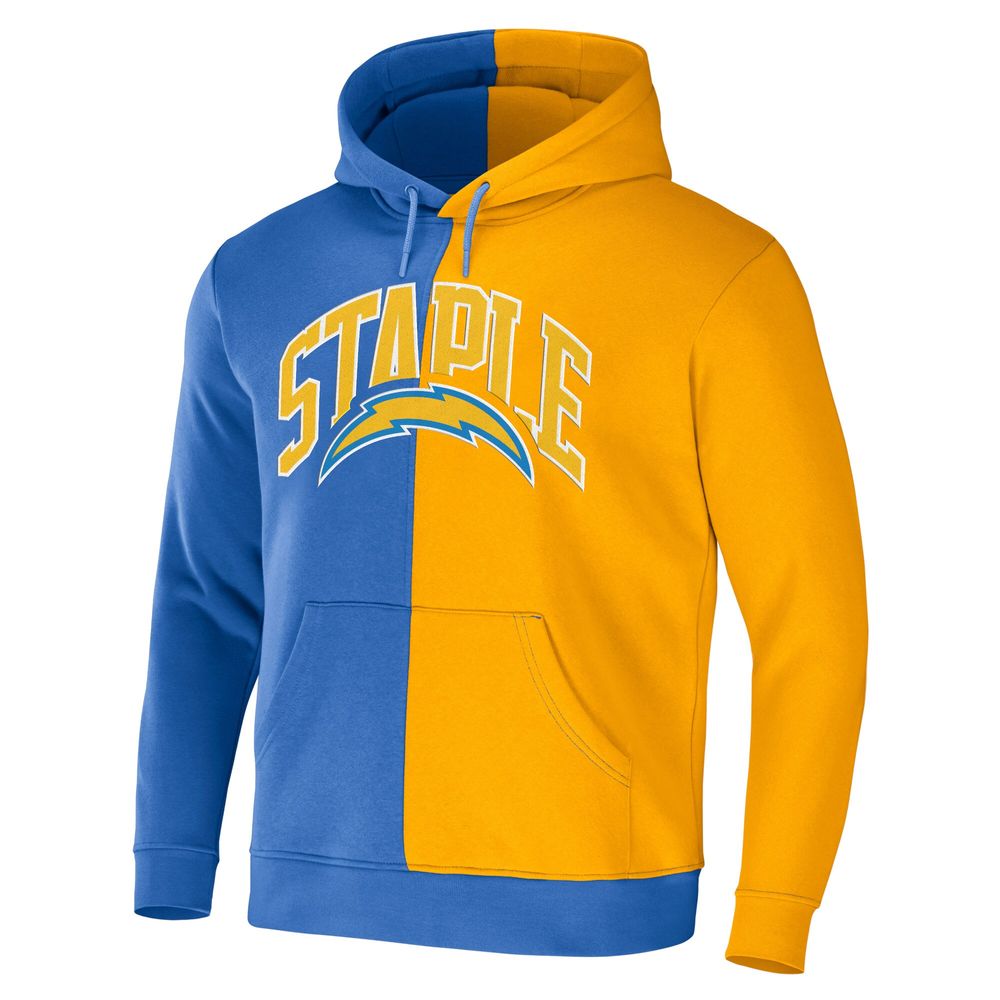 Men's NFL x Staple Blue Los Angeles Chargers Split Logo Pullover Hoodie Size: Extra Large