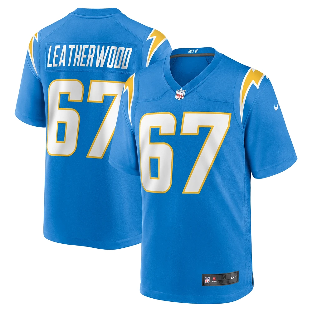 Men's Nike Alex Leatherwood  Powder Blue Los Angeles Chargers Team Game Jersey