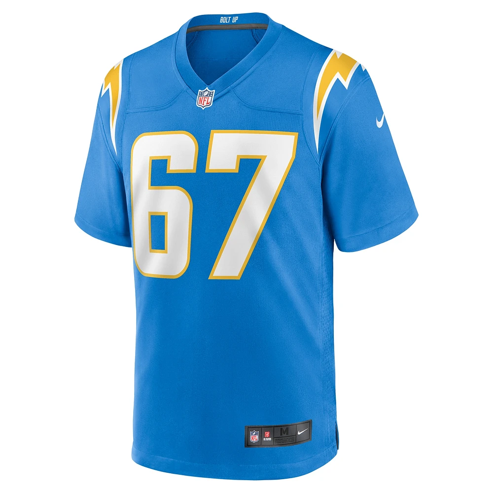 Men's Nike Alex Leatherwood  Powder Blue Los Angeles Chargers Team Game Jersey