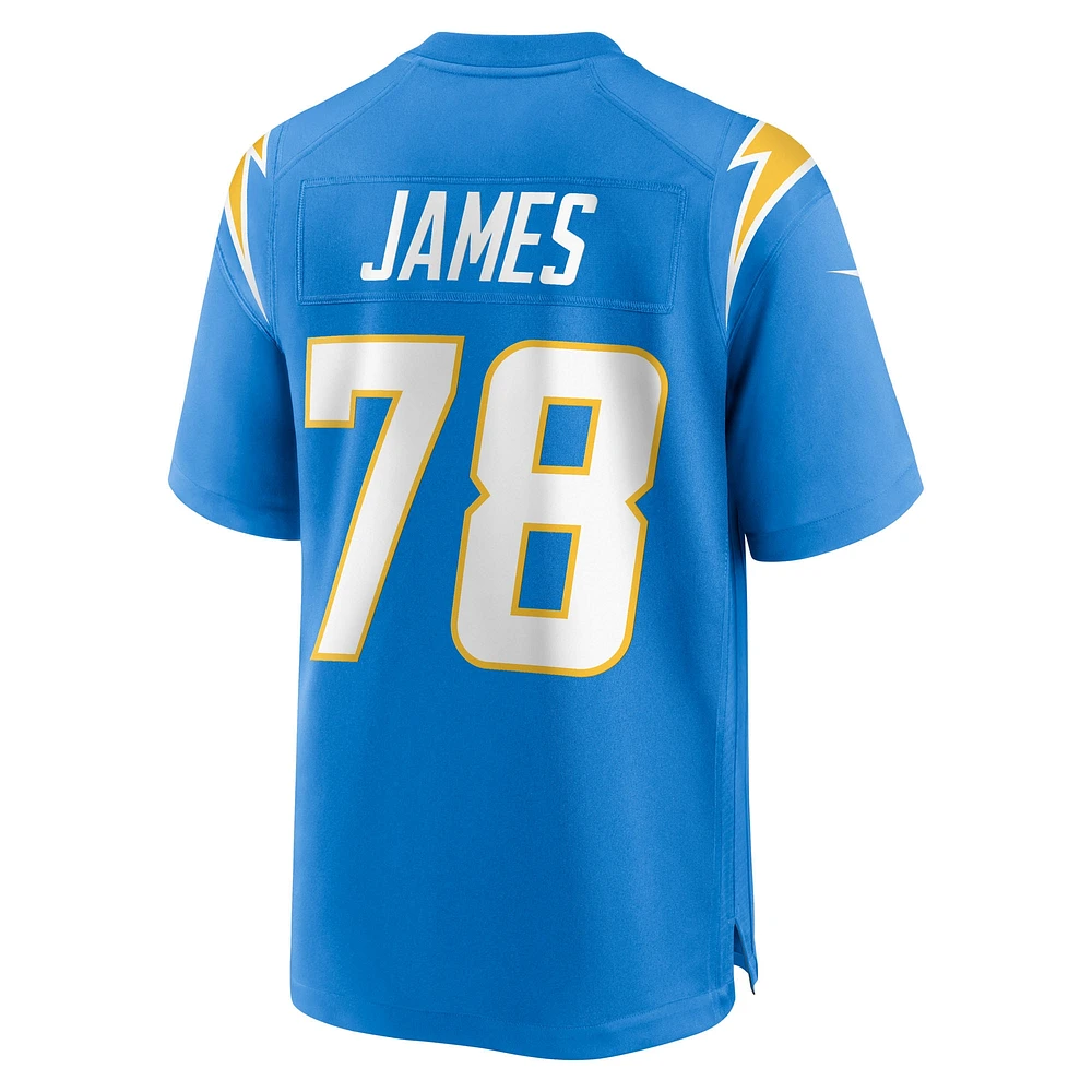 Men's Nike Andre James  Powder Blue Los Angeles Chargers Team Game Jersey