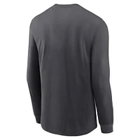 Men's Nike Anthracite Los Angeles Chargers All Out Long Sleeve T-Shirt