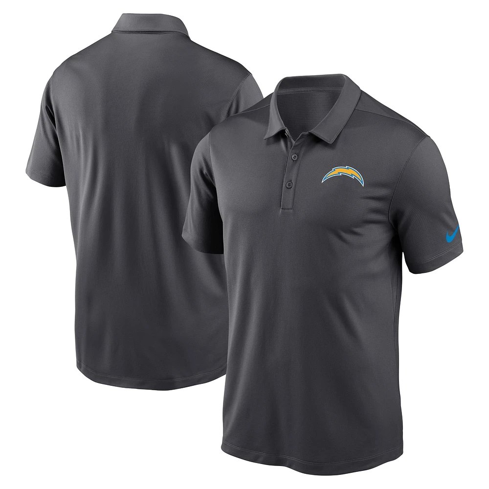 Polo de performance avec logo la franchise Los Angeles Chargers Nike anthracite pour homme